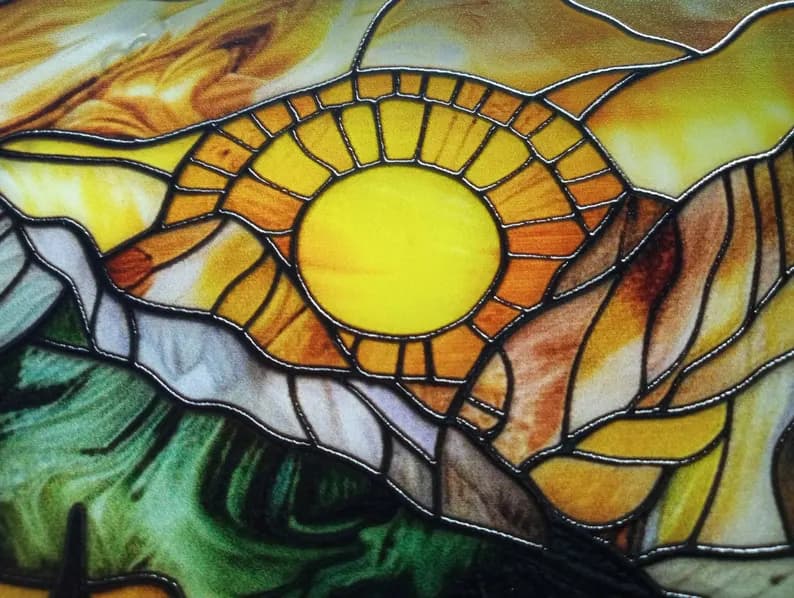 Mountain sun detail close-up